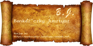 Benkóczky Jusztusz névjegykártya